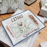 Qfdian kitchen supplies  D Tarot Decorative Plate Mug Cup Bone China Dinner Set Nordic Kitchen Ceramic Dessert Charger Plates for Wedding Tableware Trays