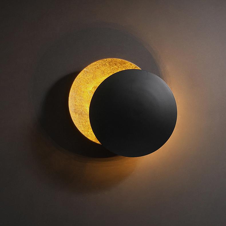 Qfdian Creative Rotatable Moon Phase Wall Lamp