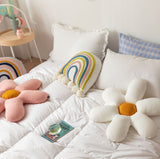 Qfdian Daisy Flower Decorative Cute Cushion Pillow