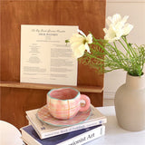Qfdian Retro Handpainted Cup & Saucer Set