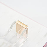 Qfdian Aesthetic Acrylic Transparent Tape Cutter