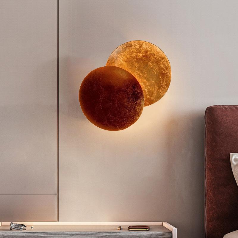 Qfdian Creative Rotatable Moon Phase Wall Lamp