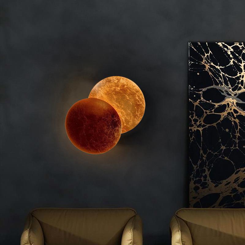 Qfdian Creative Rotatable Moon Phase Wall Lamp