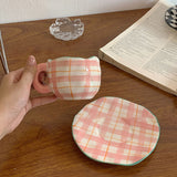 Qfdian Retro Handpainted Cup & Saucer Set