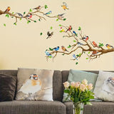 4pcs Colorful Bird Wall Decals - Self-Adhesive, Removable PVC Stickers for Bedroom, Living Room, Office - Contemporary Animal Print Home Decor