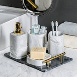 Qfdian Nordic Marble Bathroom Kit