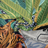 Qfdian Jungle Tiger & Girl Wall Tapestry