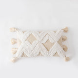 Qfdian Bohemian Geometry Tufted Pillow