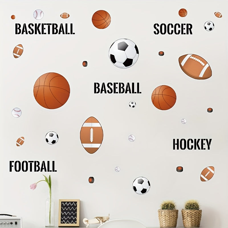 1 Set/2pcs, Ball Combination Stickers for Living Room, Bedroom, Room Decoration Wall Stickers, Self-adhesive Wall Stickers