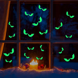 Halloween Glow in the Dark Wall Decals – PVC Luminous Hands Silhouette Stickers for Party Supplies, Home Living Bedroom Decor, No Electricity Needed