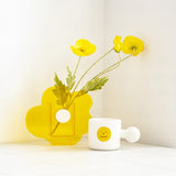 Qfdian Cute Floral Acrylic Vase