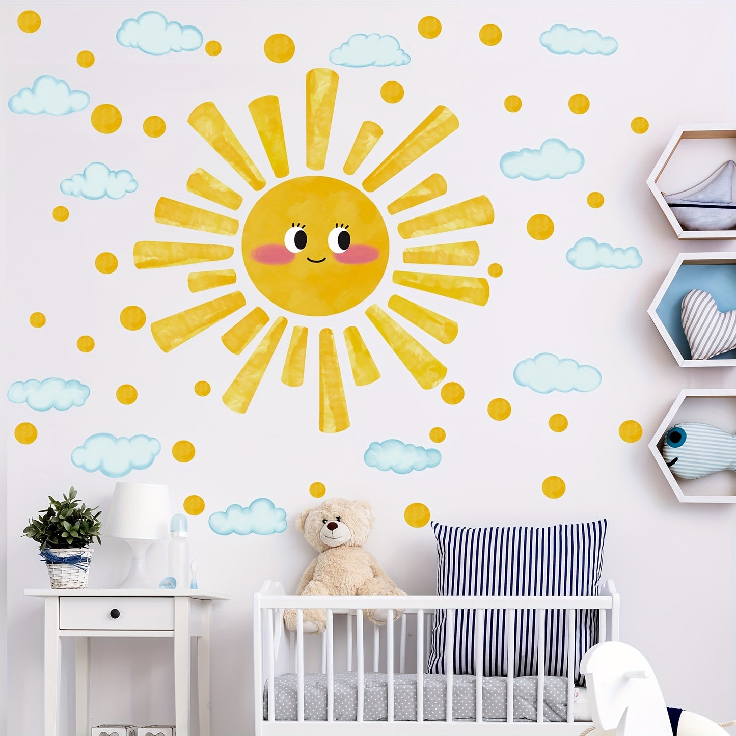 Combination Sun Bedroom Living Room Removable Combination Stickers, 1 Set/12pcs