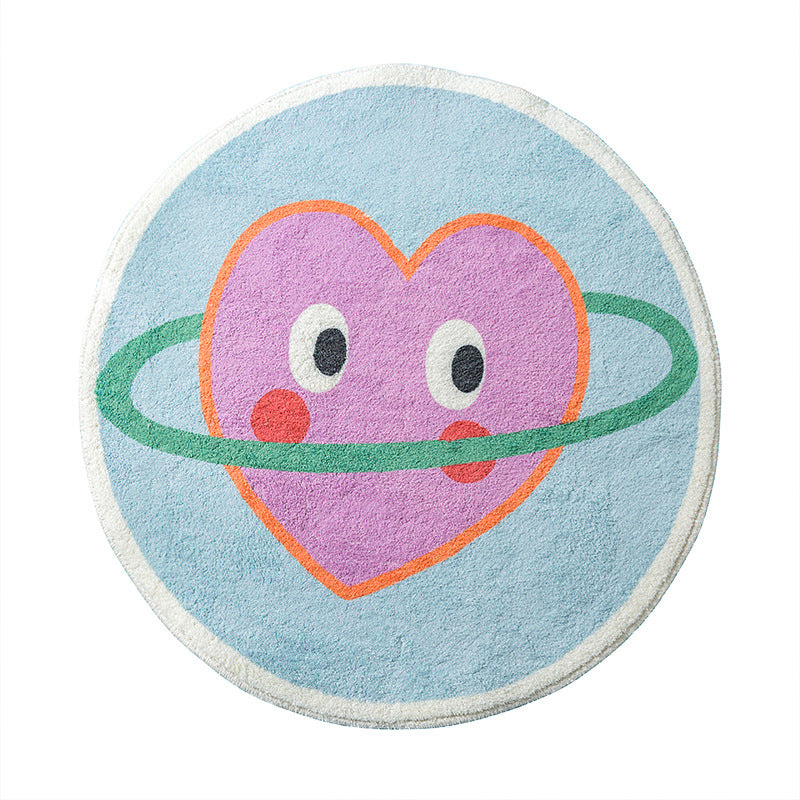 Qfdian Retro Love Shape Area Rugs