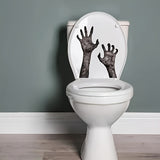 Classic Horror Themed PVC Wall Decals, Self-Adhesive Glass Surface Applicable, Halloween Zombie Hands and Dripping Blood Window Clings, Single-Use Matte Finish Vinyl Decor