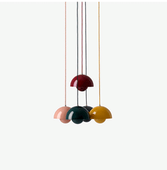 Qfdian Danish Aesthetic Mushroom Pendant Light