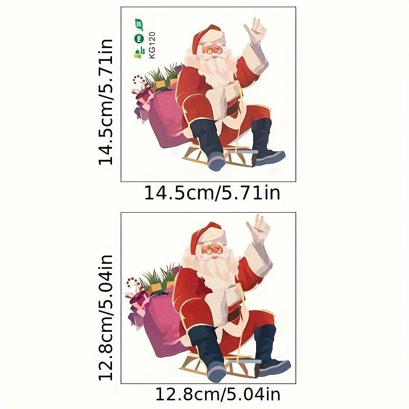 4pcs Christmas Wall Decals Set - Santa, Snowman & Reindeer Switch Stickers for Living Room, Bedroom & Bathroom - Matte Finish, Easy Apply PVC Home Decor