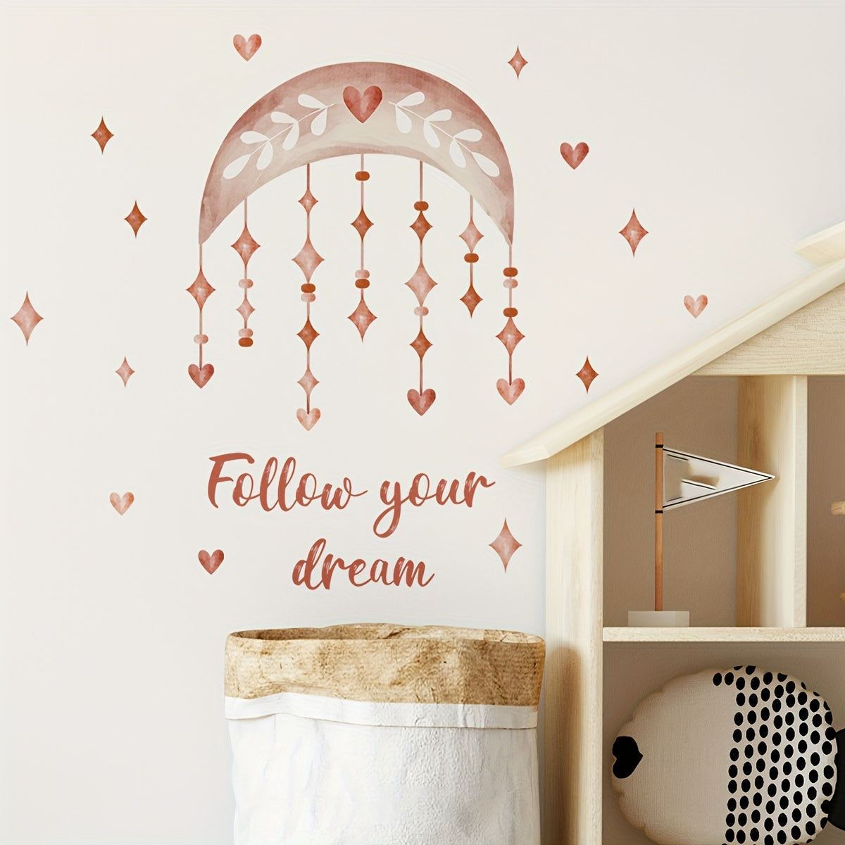 2pcs Set Cartoon-Themed PVC Wall Decals, Removable Self-Adhesive Stickers for Home & Nursery Decor