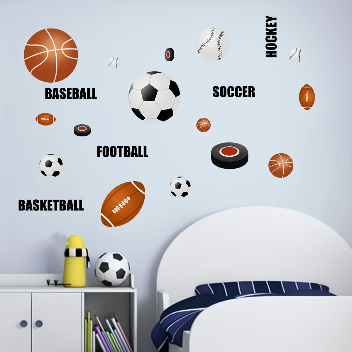 1 Set/2pcs, Ball Combination Stickers for Living Room, Bedroom, Room Decoration Wall Stickers, Self-adhesive Wall Stickers