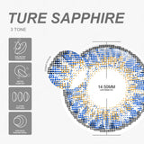 Qfdian 3TONE Ture-Sapphire 14.5mm 1 Pair | 1 Year