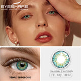 Qfdian 3TONE Turquoise 14.5mm 1 Pair | 1 Year