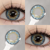 Qfdian 3TONE Blue 14.5mm 1 Pair | 1 Year