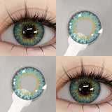 Qfdian 3TONE Turquoise 14.5mm 1 Pair | 1 Year