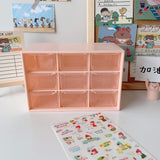 Qfdian 9 Grid Dust-proof Desk Storage Drawer