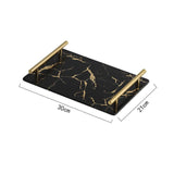 Qfdian Elegance Marble Ceramic Tray