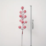 4. New Christmas Product 12 Forks of Snow-Sprinkled Red Berries, Simulated Fortune Fruit, Christmas Home Decoration, Wedding Arrangement Ornaments