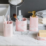 Qfdian Nordic Marble Bathroom Kit