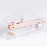 Qfdian Elegance Transparent Rose Gold Stapler
