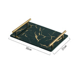Qfdian Elegance Marble Ceramic Tray