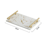 Qfdian Elegance Marble Ceramic Tray