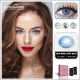 Qfdian Gem Brilliant-Blue 14.0mm 1 Pair | 1 Year