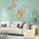 Colorful Leaves & Butterfly Wall Decals - Removable, Waterproof Home Decor Stickers for Bedroom, Living Room, and More - Matte Finish, Easy Apply on Any Smooth Surface