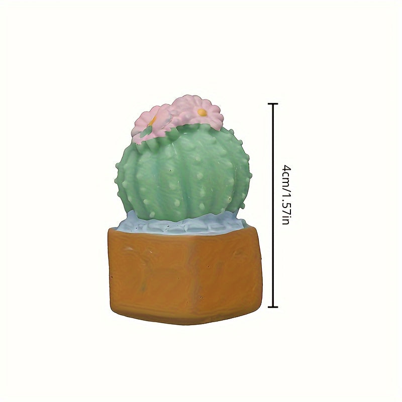 5pcs Vibrant Cactus Refrigerator Magnets Set - Strong, Blackboard-Compatible & Decorative for Kitchen, Office & DIY Projects