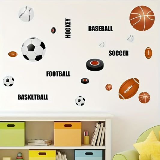 1 Set/2pcs, Ball Combination Stickers for Living Room, Bedroom, Room Decoration Wall Stickers, Self-adhesive Wall Stickers