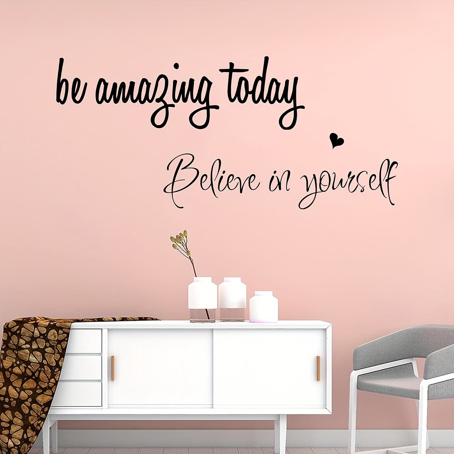 Contemporary Inspirational Quotes Wall Stickers - PVC Semi-Matte Graphic Decals with Self-Adhesive, Single-Use, Multi-Surface Installation for Glass, Home, Bedroom, Office - Motivational Text Wall Art Decor, No Battery Requir