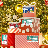 500-Pack Christmas Gift Tags - Festive Paper Gift Label Roll for Holiday Presents - Merry Christmas Decorations and Wrapping Supplies
