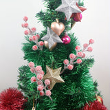 4. New Christmas Product 12 Forks of Snow-Sprinkled Red Berries, Simulated Fortune Fruit, Christmas Home Decoration, Wedding Arrangement Ornaments