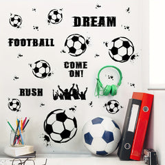 1 Set/2pcs, Removable Football English Slogan Wall Stickers Self-adhesive Wall Stickers Decorative Wall Stickers, Suitable for Living Room, Bedroom, Room