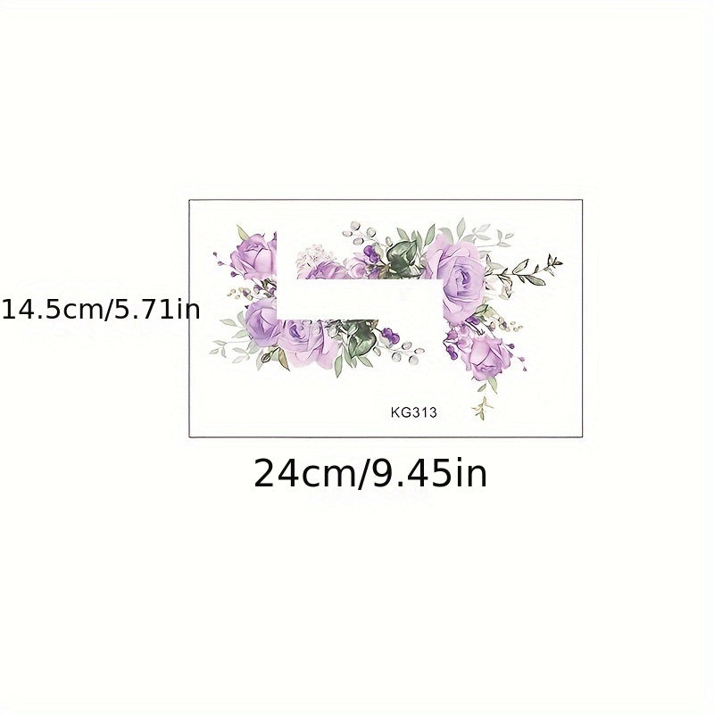 4pcs Floral & Plant Design Light Switch Decals - Removable, Self-Adhesive Wall Stickers for Bedroom, Living Room, Bathroom - Contemporary Home Decor