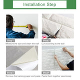 Qfdian  3D Soft Foam Self Adhesive Wallpaper PVC Waterproof For Home Decoration Peel and Stick 70CMx10M Home Decoration Essential