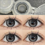 Qfdian 2Pcs Korean Colored Contact  Lenses with Myopia Degree Grade 0.00- 8.00 Blue Green Beauty Pupilentes Soft Lens