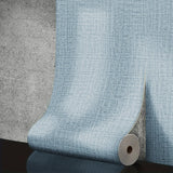 Qfdian  10m 3D solid color linen wallpaper self-adhesive waterproof and moisture-proof bedroom living room background home decoration