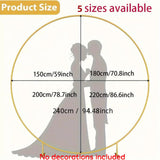 Qfdian  Round metal arch bracket, durable metal, essential for wedding and birthday party decoration, easy to install