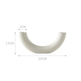 Qfdian Minimalist Abstract Pottery Vase