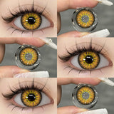 Qfdian Cosplay AYY Brown 14.5mm 1 Pair | 1 Year