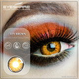 Qfdian Cosplay AYY Brown 14.5mm 1 Pair | 1 Year
