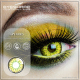 Qfdian Cosplay AYY Gold 14.5mm 1 Pair | 1 Year